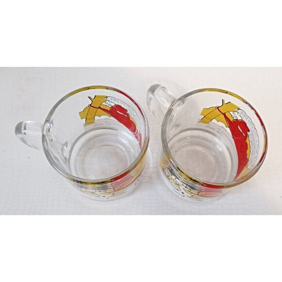 2 Vintage Garfield McDonald's Collector Series Clear Glass Handled Mugs - Picture 5 of 6